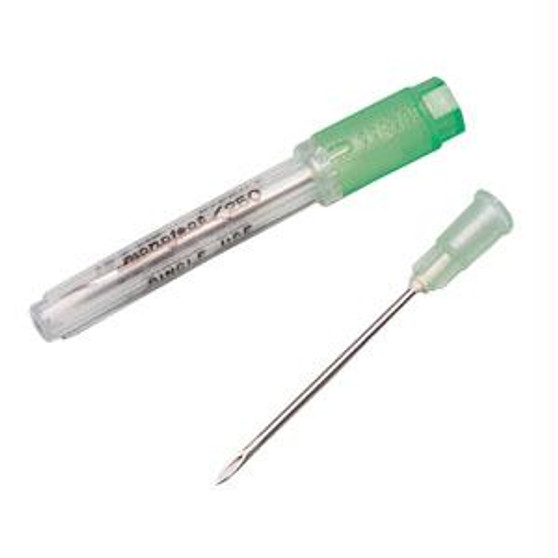 Monoject Rigid Pack Hypodermic Needle With Polypropylene Hub 18g X 1" (100 Count) - 8881250040