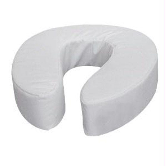 Vinyl Cushion Toilet Seat Riser 4", White