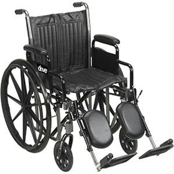 Silver Sport 2 Wheelchair With Detachable Desk Arms And Elevating Leg Rest - SSP216DDA-ELR