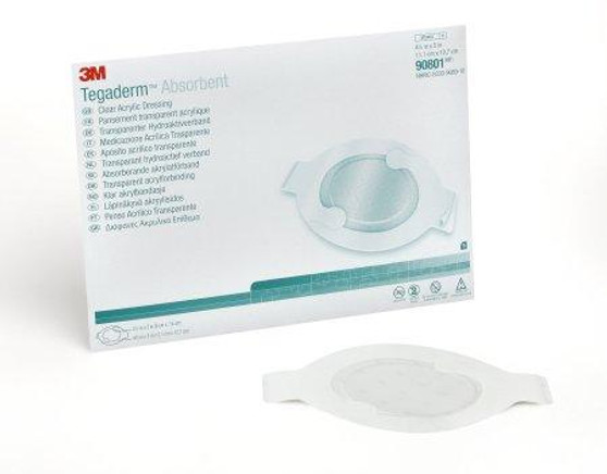 Tegaderm Clear Absorbent Acrylic Dressing 4-2/5" X 5" Oval