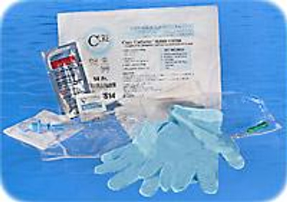 Cure Male 14 French Coude Closed System Catheter Kit 1500 Ml