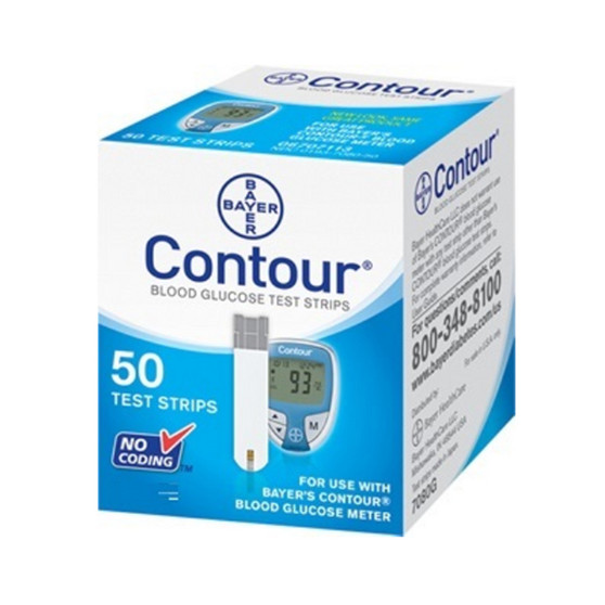 Ascensia Bayer Contour 50 Test Strips [+] Lancing Device & Lancets For Glucose Care