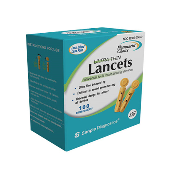 Clever Choice Pharmacist Choice Twist Top 33G Lancets 100s [2 Pack] For Glucose Care