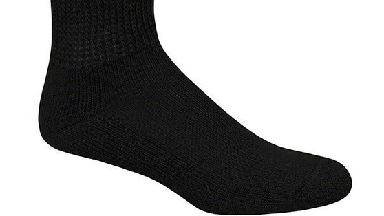 Curative Diagnostics Diabetic Socks Size 10-13 Crew Set of 3 Pair Pack - Black