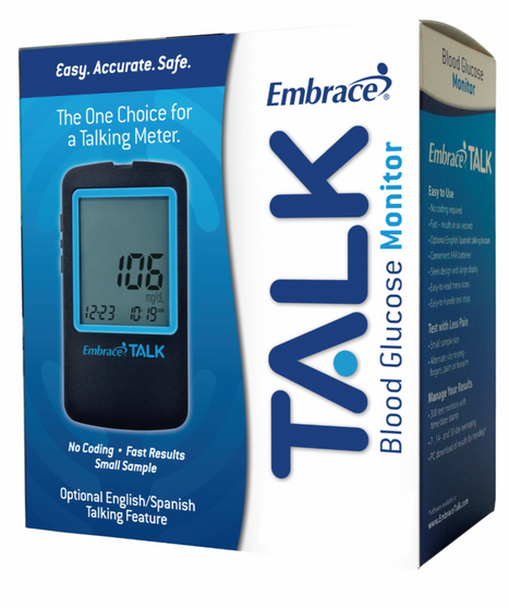 Omnis Health Embrace No-Code Talking Blood Glucose Meter Only For Glucose Care