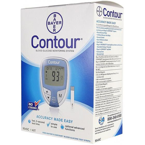 Ascensia Bayer Contour Meter [+] Lancing Device & Lancets For Glucose Care