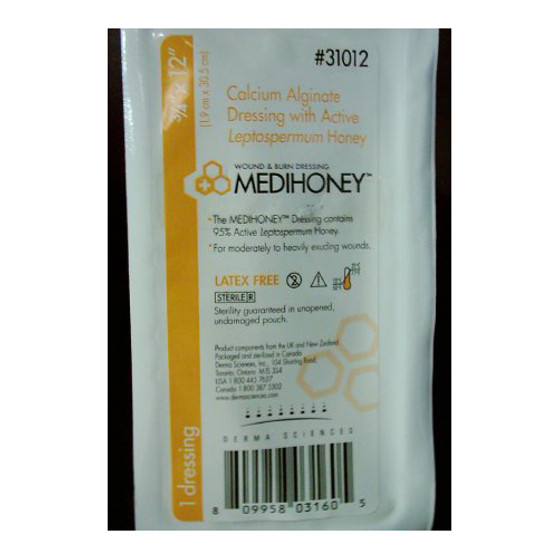 Medihoney Calcium Alginate Dressing 3/4 "X 12" Rope