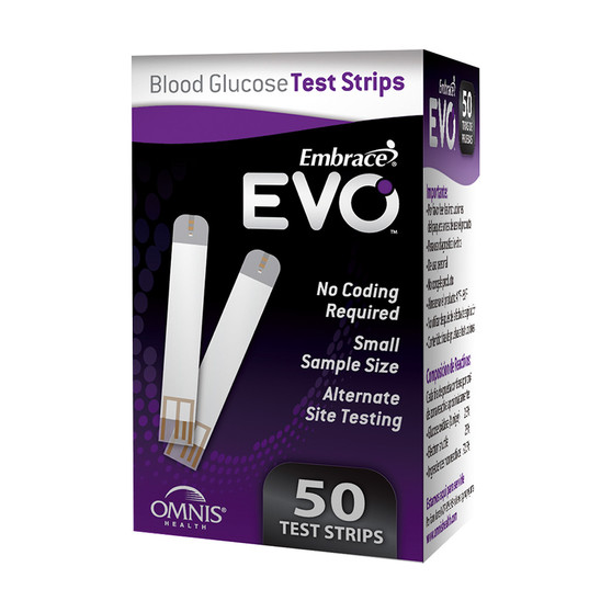 Embrace EVO Blood Glucose Test Strip 50 Count