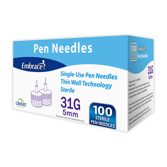 Embrace Pen Needle 31G 5mm 100 ct. [ 4 Pack }