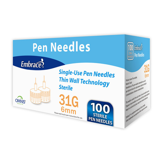 Embrace Pen Needle 31G 6mm 100 ct. [ 4 Pack }