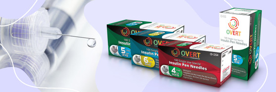 Overt Universal Fit, Tri Beveled Pen Needle - 31G 5mm -100 ct. By Curative Diagnostics