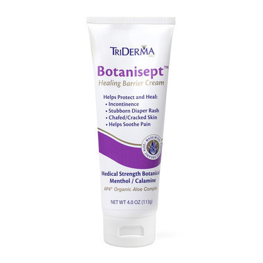 TriDerma Botanisept Barrier Cream 4 oz tube – multi-purpose moisture barrier with AP4 Aloe, Zinc and Calamine
