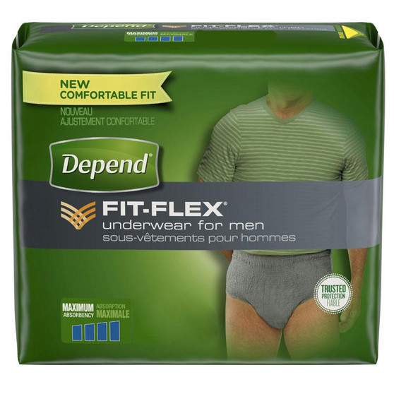 Depend Maximum Absorbency Underwear For Men Small/medium, 28" - 40" Waist, 34" - 46" Hips, Disposable. Replaces: 6951700