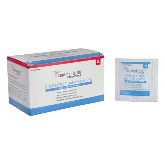 Cardinal Health Essentials Skin-prep Protective Barrier Wipe 1-1/4" X 3" (75/box)