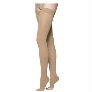 232n Essential Cotton Thigh, 20-30mmhg, Open Toe, Medium, Short, Crispa