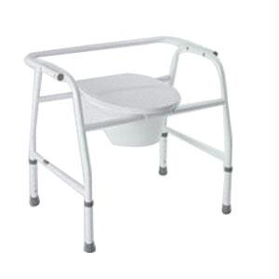 Extra Wide Bedside Steel Commode,400lb Capacity