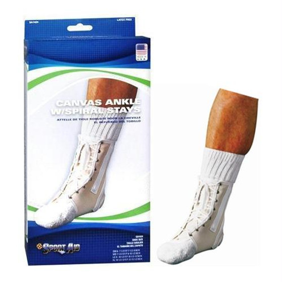 Sport Aid Ankle With Spiral Stays, Canvas, Medium