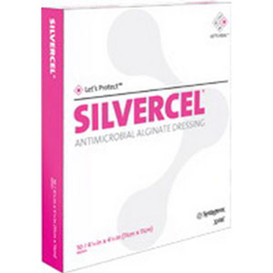 Silvercel Antimicrobial Alginate Dressing 4-1/4" X 4-1/4"