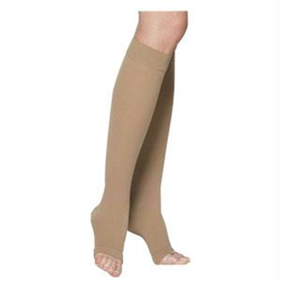 232c Essential Cotton Calf, 20-30mmhg, Open Toe, Large, Long, Crispa