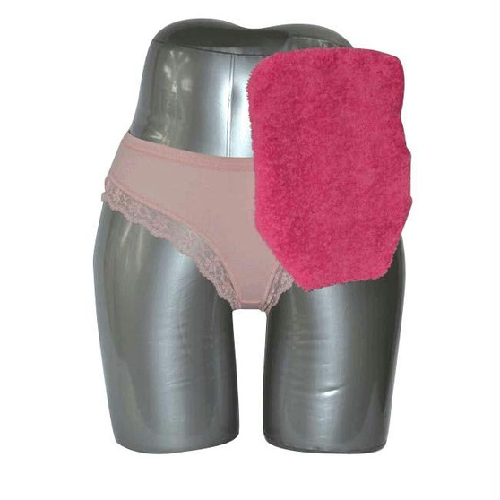 Quick Dry Pouch Cover, Fits Flange Opening Of 3/4" To 2-1/4", Overall Length 9", Pink Terry Cloth