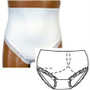 Options Ladies' Brief With Open Crotch And Built-in Barrier/support, Black, Left-side Stoma, Medium 6-7, Hips 37" - 41"