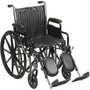 Silver Sport 2 20" Wheelchair With Silver Vein Finish, Detachable Full Desk Arms And Elevating Leg Rests