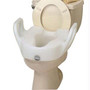 Bath Safe Elongated Elevated Toilet Seat W/arms