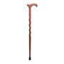 Twisted Oak Cane, Red, Derby Handle, 34"