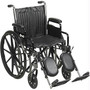 Silver Sport 2 16" Wheelchair With Silver Vein Finish, Detachable Full Desk Arms And Elevating Leg Rests