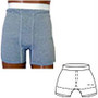 Options Men's Brief With Built-in Barrier/support, White, Dual Stoma, X-large 10, Hips 45" - 47"