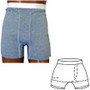 Underwear Ostomy Options Boxer Brief With Built-in Barrier/support Gray Large 40-42 Left Stoma