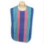 Adult Bib With Velcro Closure, Multi-striped, 18" X 34"