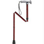 Red Crackle Design Folding Cane With Gel Grip Handle