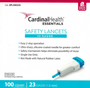 Cardinal Health ReliaMed Safety Lancet 23G Disposable For Glucose Care