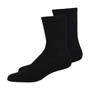 Overt Diabetic Cotton Blend Crew Socks for Optimal Circulatory Flow, Black 3 Pairs - Size 10-13 By Curative Diagnostics