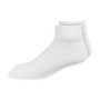 Overt Diabetic Cotton Blend Ankle Socks for Optimal Circulatory Flow, White 3 Pair Size 9 - 11 By Curative Diagnostics