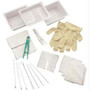 Complete Tracheostomy Cleaning Tray With 2 Vinyl Latex Gloves