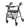 Deluxe Rollator With Curved Back, Black