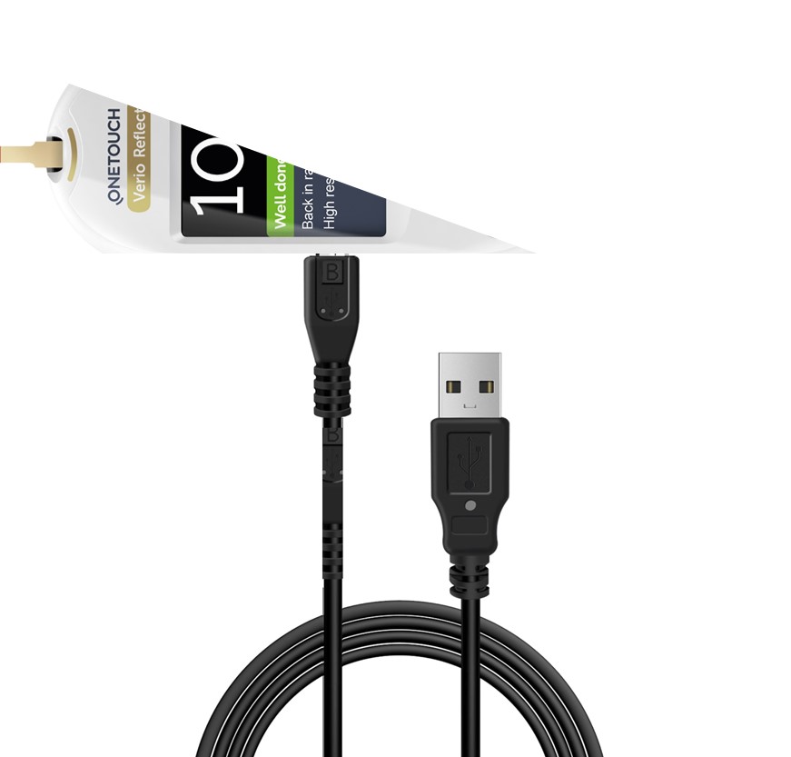Buy OneTouch Verio Reflect Meter USB Cable Only Micro USB Online in USA ...