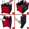 Utility Cart w/Lid (Red or Blue) Foldable 16" x 18" x 15"