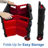 Utility Cart w/Lid (Red or Blue) Foldable 16" x 18" x 15"