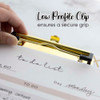 Clipboard w/Low Profile Clip Letter-Geometic Gold