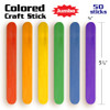 Craft Sticks Colored-Jumbo 50Pk