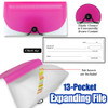 Expanding File 13 Pockets Coupon/Check Size/Plastic