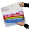 Expanding File 7 Pockets/Letter/Rainbow/Plastic