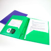 Portfolio-2 Pockets/3 Fasteners Assorted Colors-Plastic