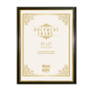 Frame Certificate  w/Glass Cover & Gold Border 8.5" x 11"
