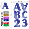 Letter & Numbers Labels 2" Metallic Colors  10 Sheets