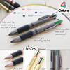 Pen-Satin Top 4 Color w/Cushion Grip 2Pk