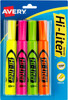 Highlighters Hi-Liter Desk-Style Assorted Colors/Chisel Tip 4Pk